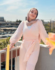 Shimmering Wrap Set Top Rose