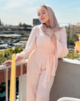 Shimmering Wrap Set Top Rose