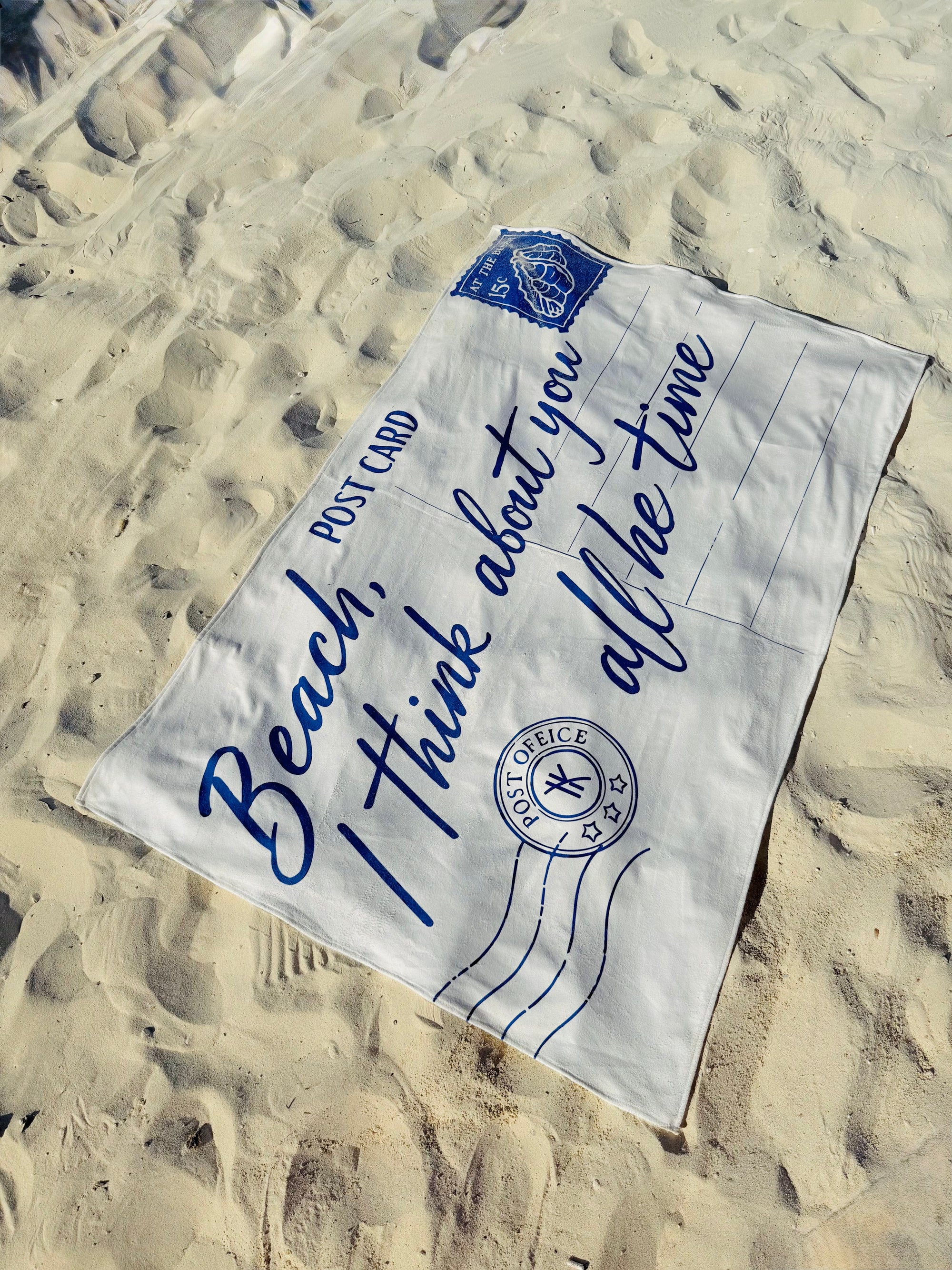 Microfiber Towel Beach Post Card