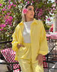 Oversized Linen Set Shirt