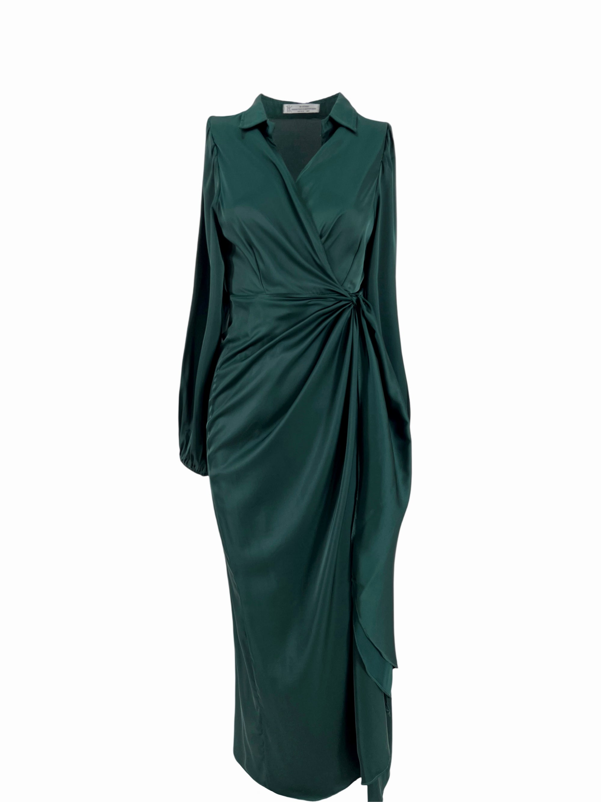 New Silky Cardress Dress Emerald Green