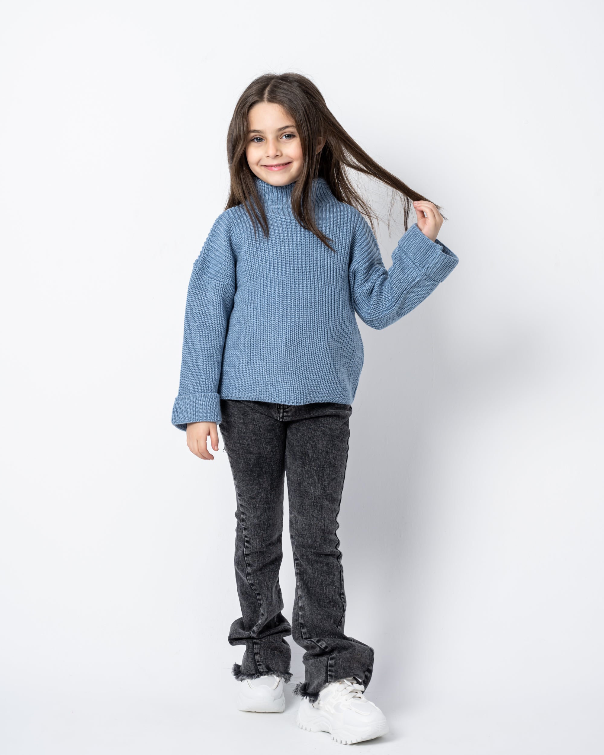 Baby Warm Evening Sweater Sky Blue