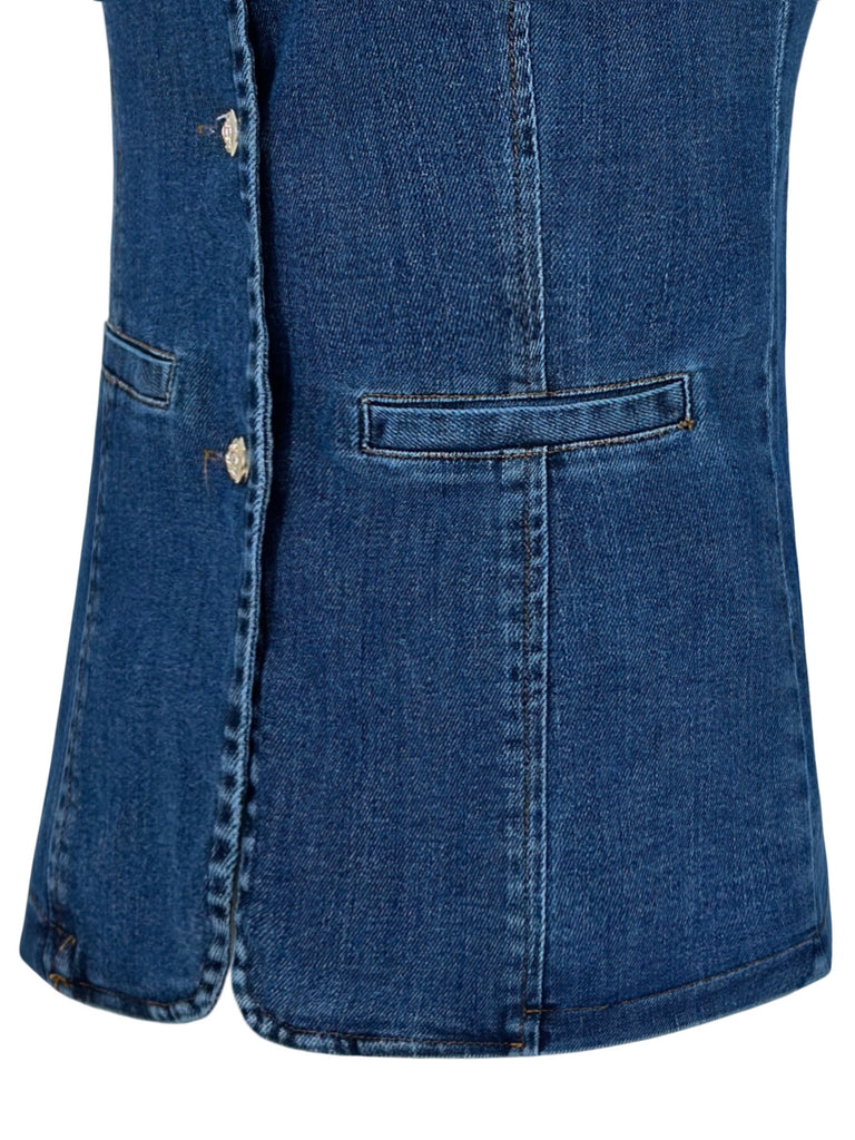 Full Glam Denim Vest Night Skies