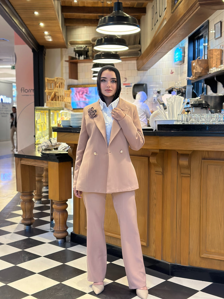 La Vie en Rose Suit Pants Beige