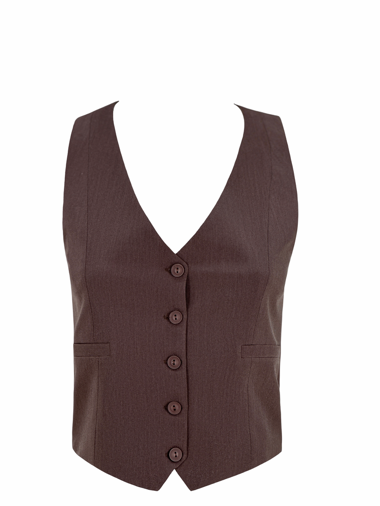 Casual Meeting Vest Mocha