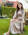 New Silky Cardress Dress Beige