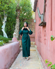 New Silky Cardress Dress Emerald Green