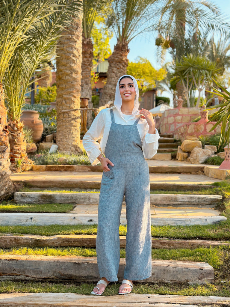 Linen Jumpsuit Grey