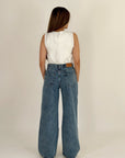 New Basic Wide Pants True Blue