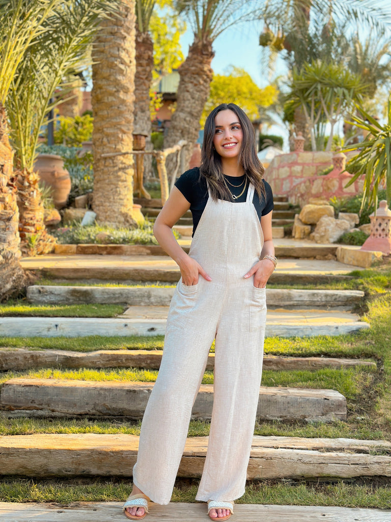 Linen Jumpsuit Oatmeal