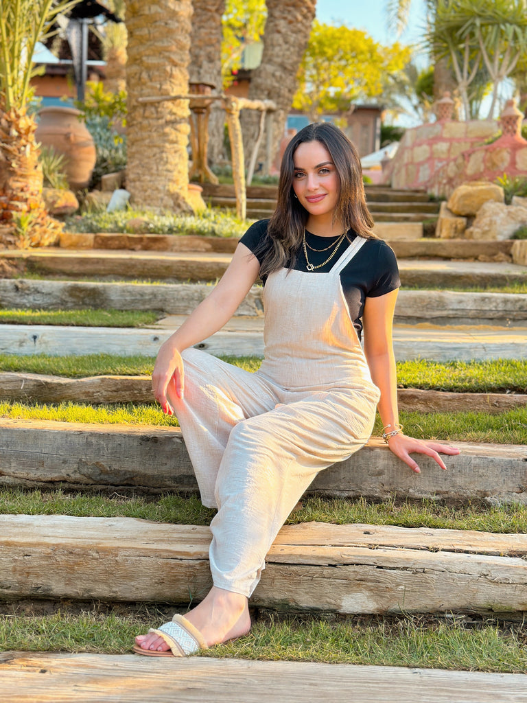 Linen Jumpsuit Oatmeal