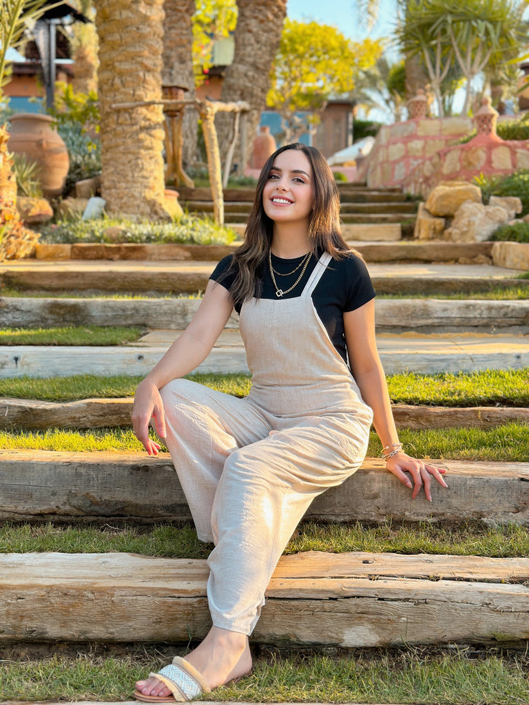 Linen Jumpsuit Oatmeal