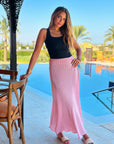 The Plisse Mermaid Skirt Rose