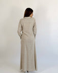 Wrap Drapes Linen Dress Oatmeal