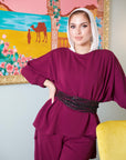 Glam Set Top Plum Glam