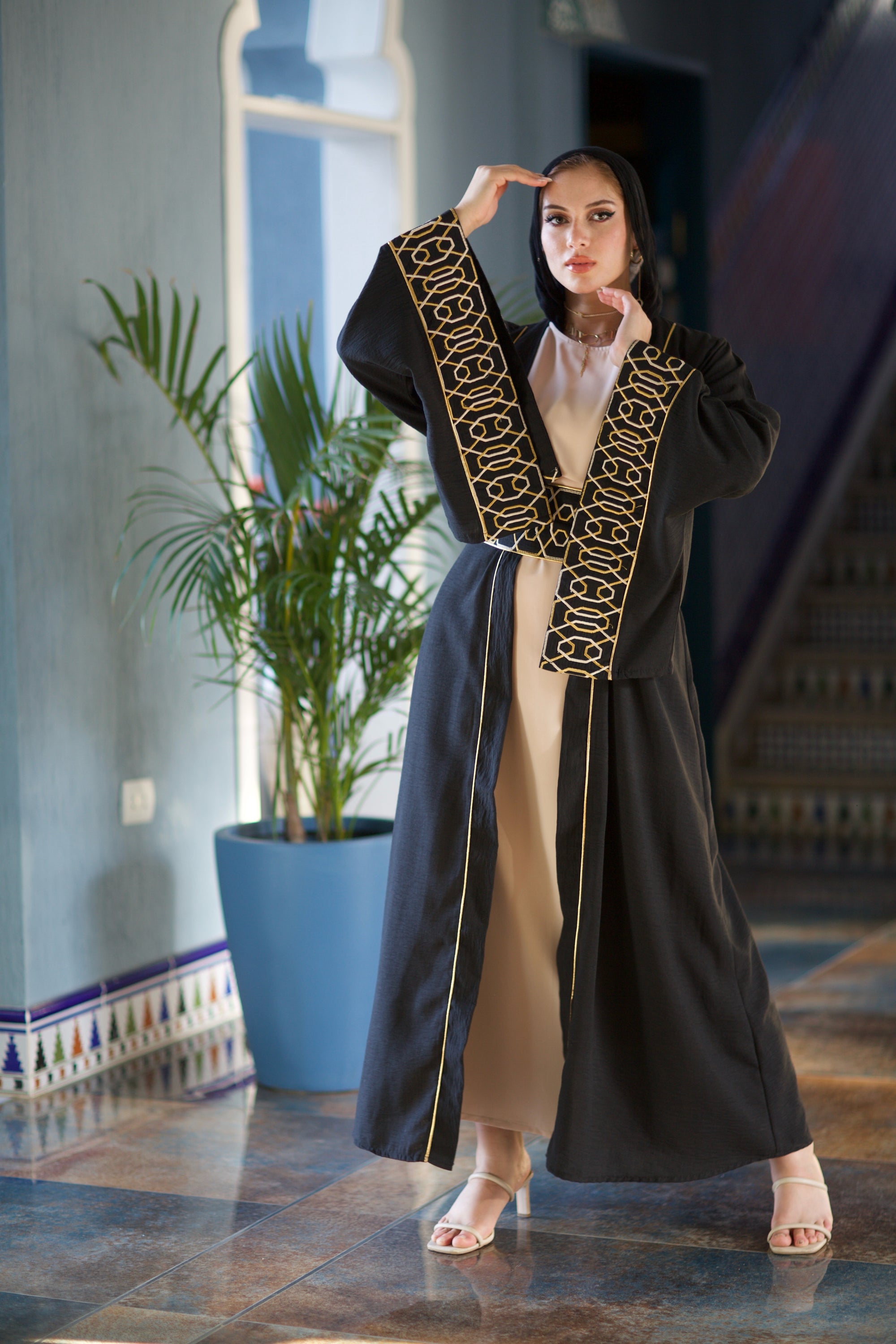 Persian Princess kaftan Black