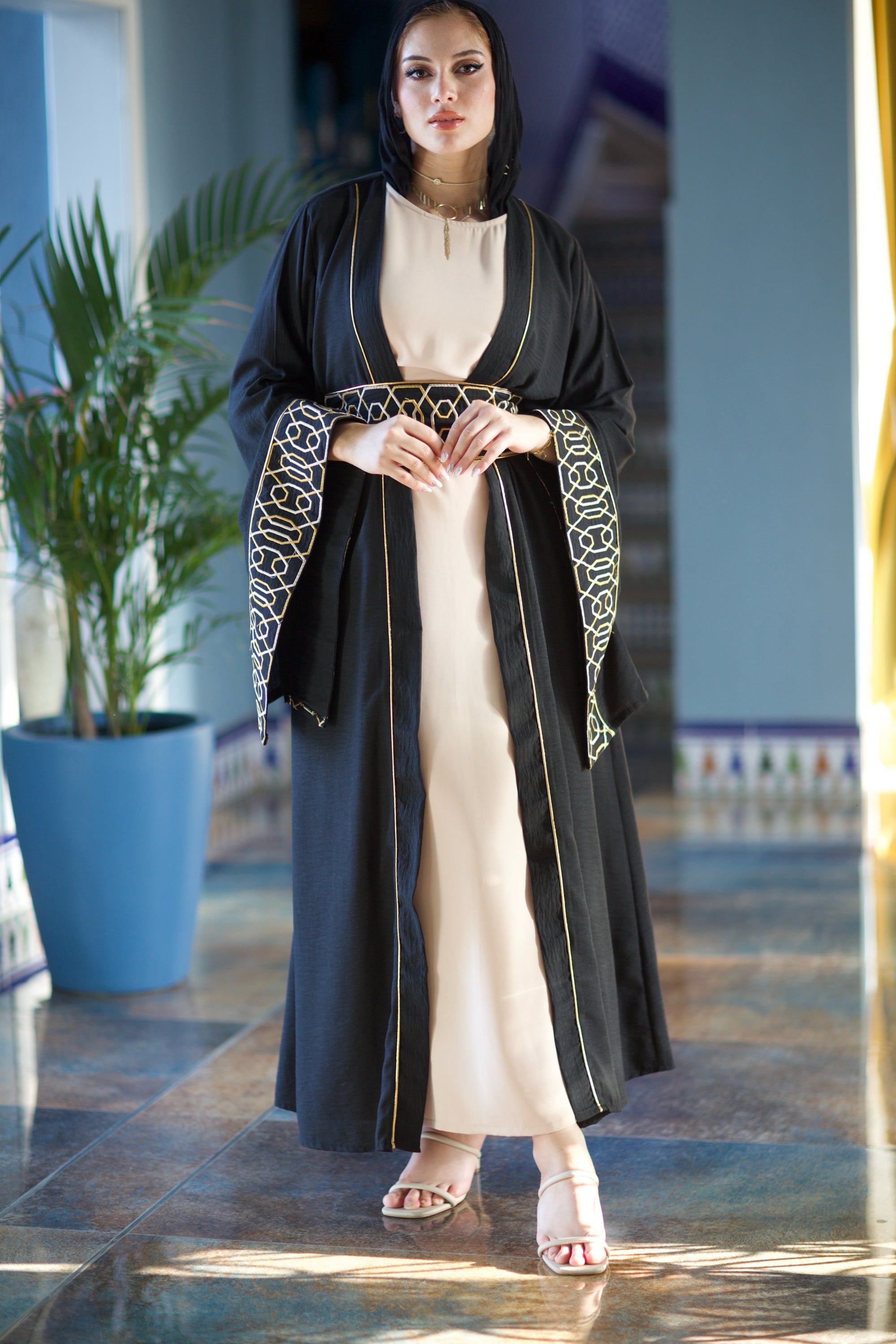 Persian Princess kaftan Black