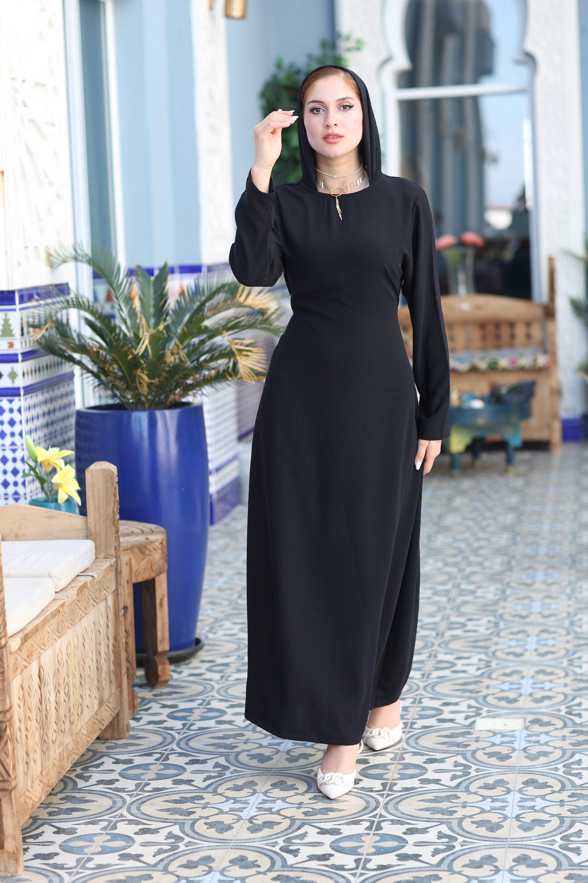 New Basic Wrap Dress Black