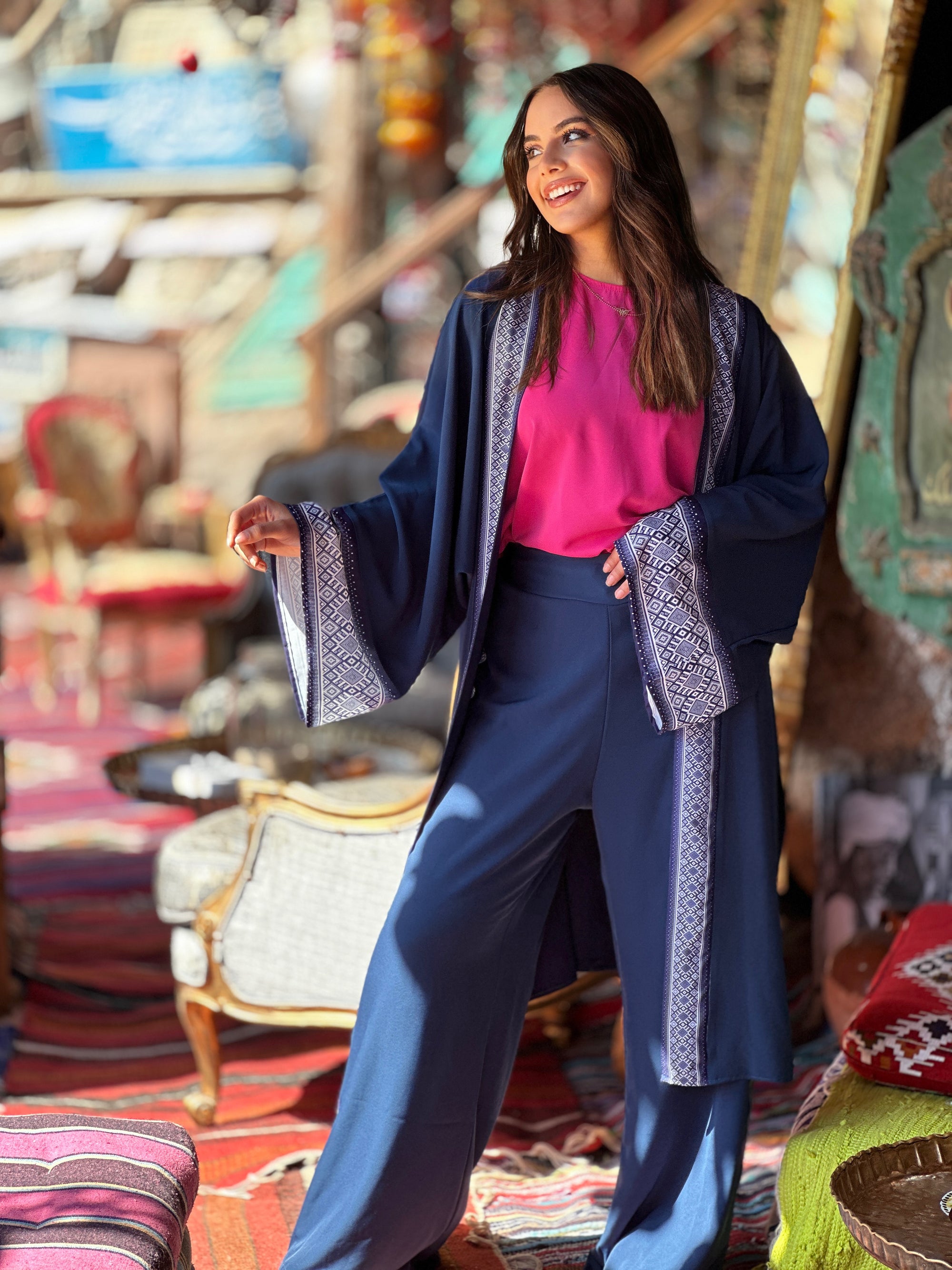 New Arabian Trim Pants Navy Sahara