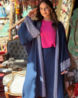 New Arabian Trim Kimono Navy Sahara