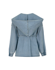 Hooded Denim Coat Ice