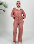 Plisse Set Shirt Rose Gold