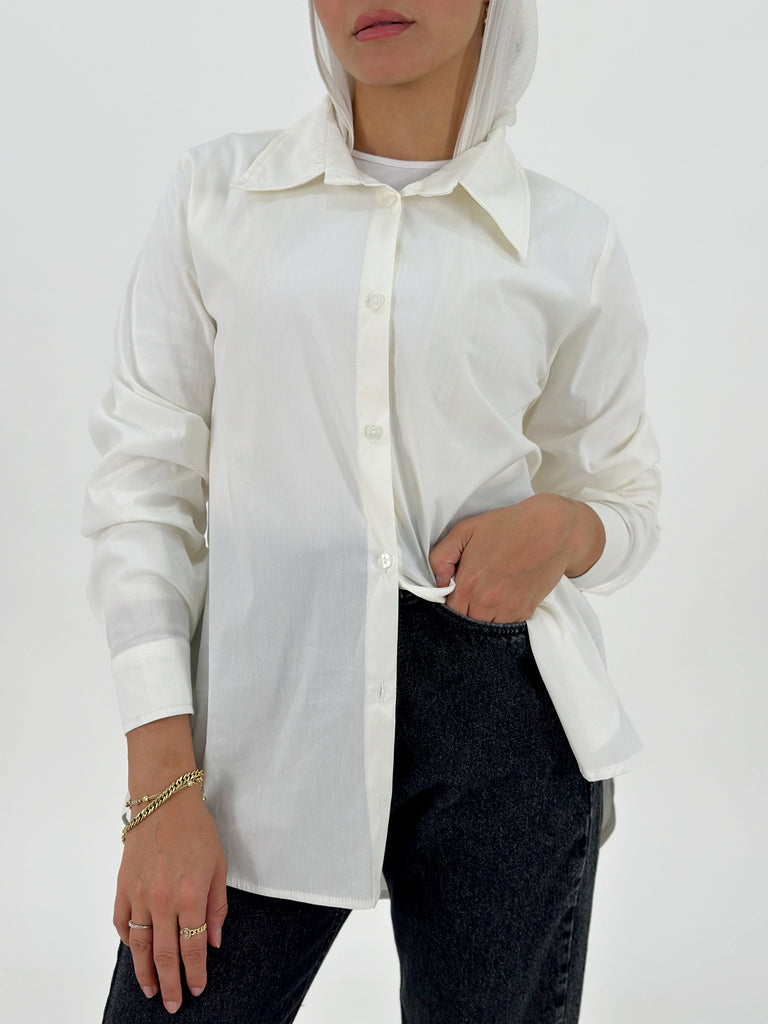 Basic Poplin Shirt Cream