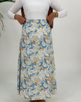 Blooming Blues Slim Skirt