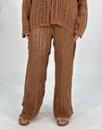 Boho Mesh Wide Pants Burnet Suger