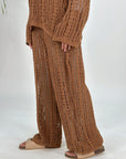 Boho Mesh Wide Pants Burnet Suger