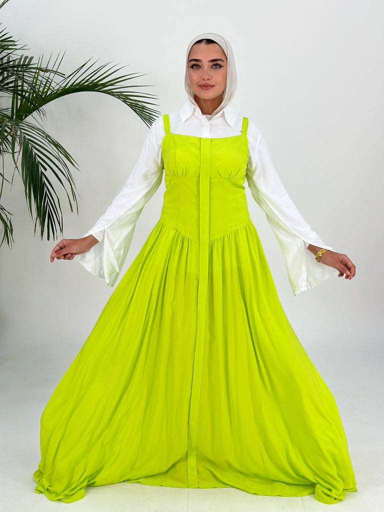 Positano Dress Electric Lemon