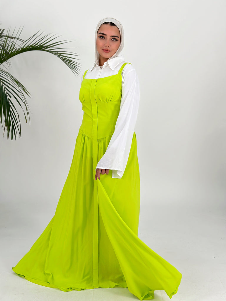 Positano Dress Electric Lemon