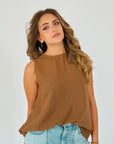 New Basic Sleeveless Mocha