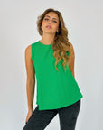 New Basic Sleeveless Green