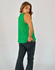 New Basic Sleeveless Green