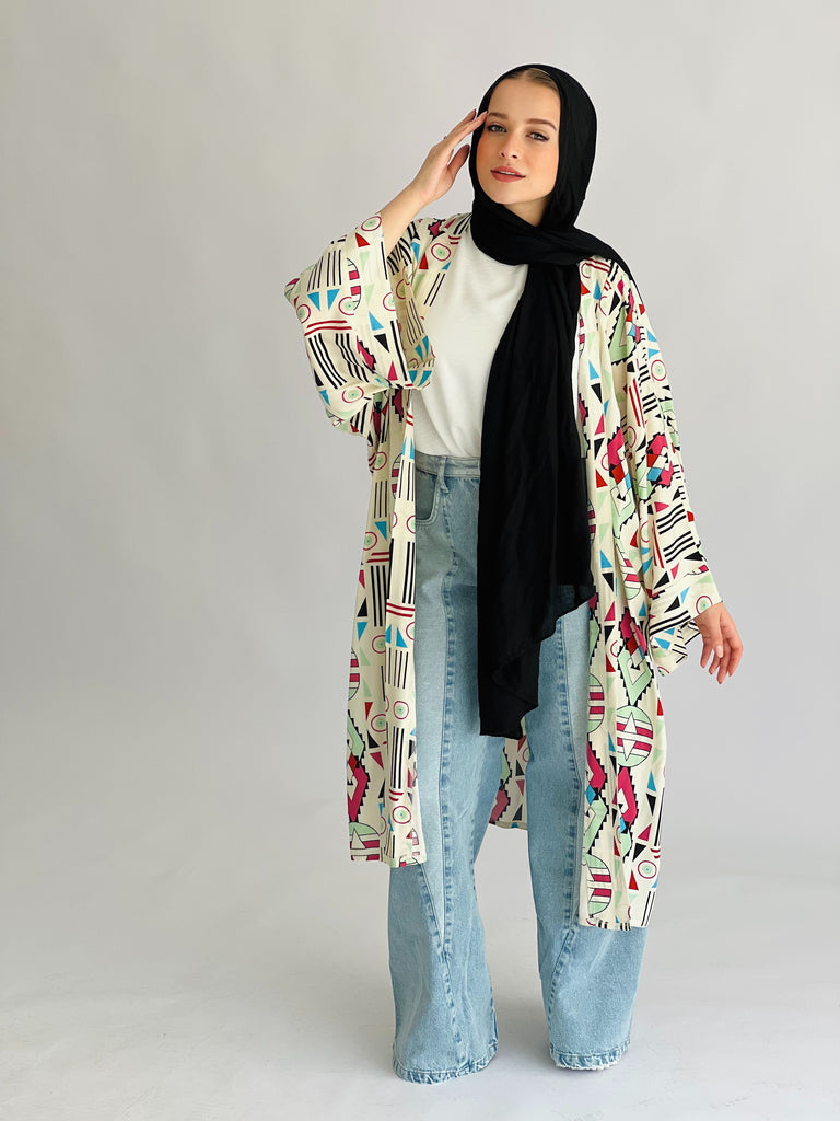 Effortless Colorful Kimono Mint