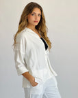 Glamy Everyday Lin Set Shirt Cream