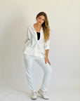 Glamy Everyday Lin Set Shirt Cream