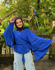 Ruffled Top Royal Blue