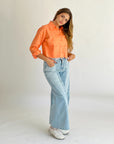 Timeless Crop Basic Shirt Orange