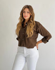 Timeless Crop Basic Shirt Olive