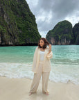Mesh Tropical Set Pants