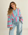 Colorful & Strippy Shirt Cherry Blues