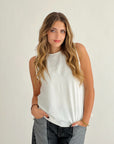 New Basic Sleeveless Cream