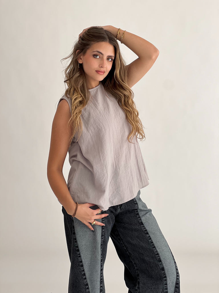 New Basic Sleeveless Heather Grey