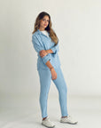 Glamy Everyday Lin Set Pants Baby Blue