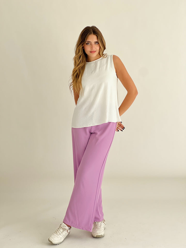 Everyday Basic Pants Lilac