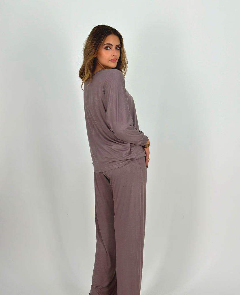 Comfy Perfect Set Pants Heather Beige