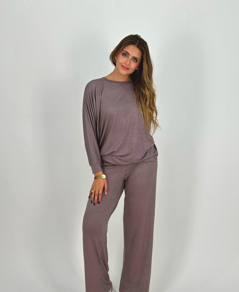 Comfy Perfect Set Pants Heather Beige