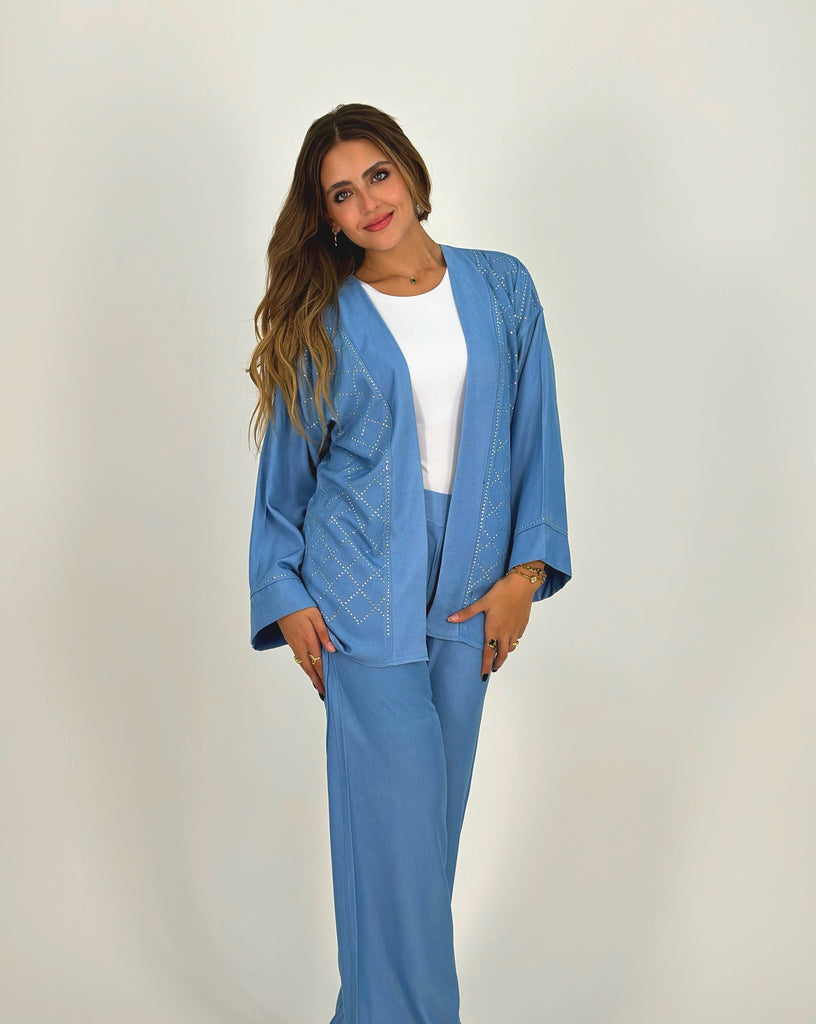 Bling Kimono Baby Blue